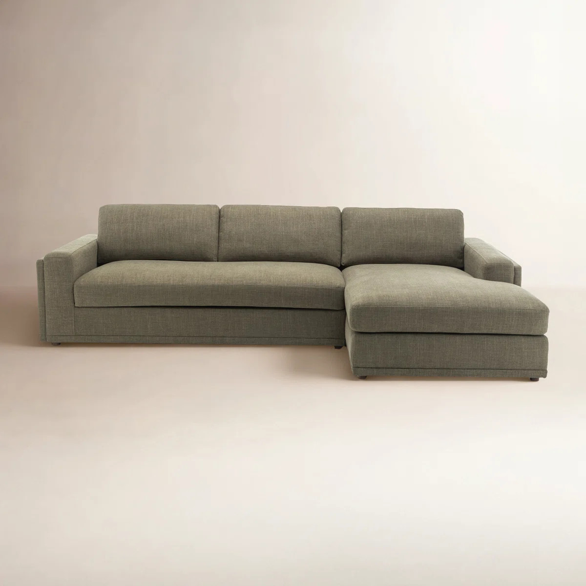 Essex 118" W Cotton Blend Upholstered Sectional with Chaise Lounge | Wayfair North America