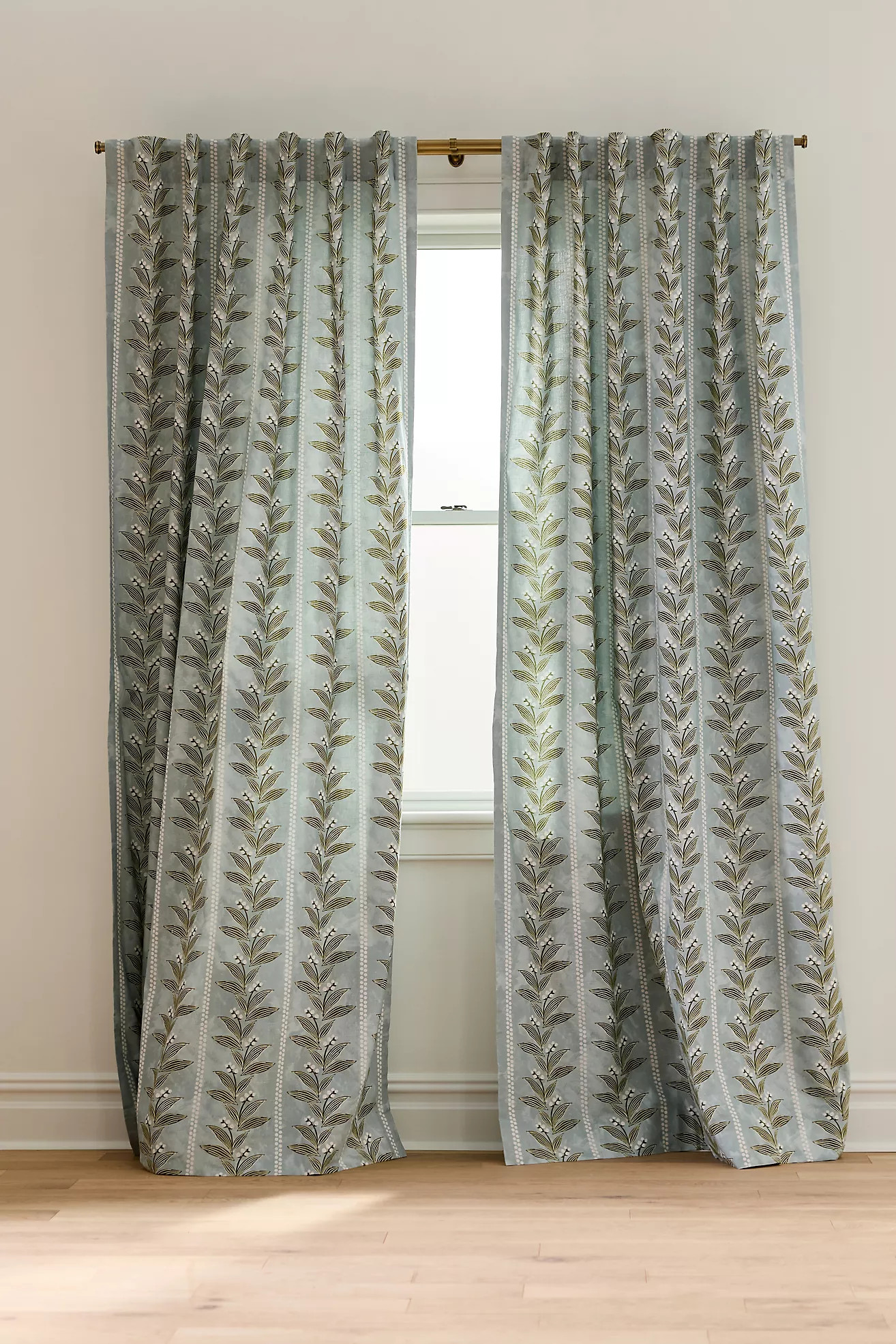 Calista Printed Floral Curtain | Anthropologie (US)
