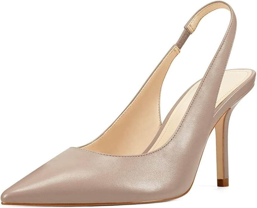 Womens Slingback Pointed Toe Stiletto Pumps Slip-on High Heels Office Lady Sandals Party Prom Dre... | Amazon (US)