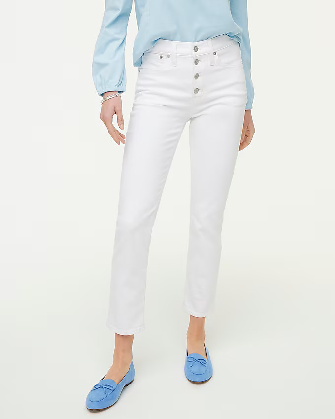 Essential straight white jean in all-day stretch | J.Crew Factory