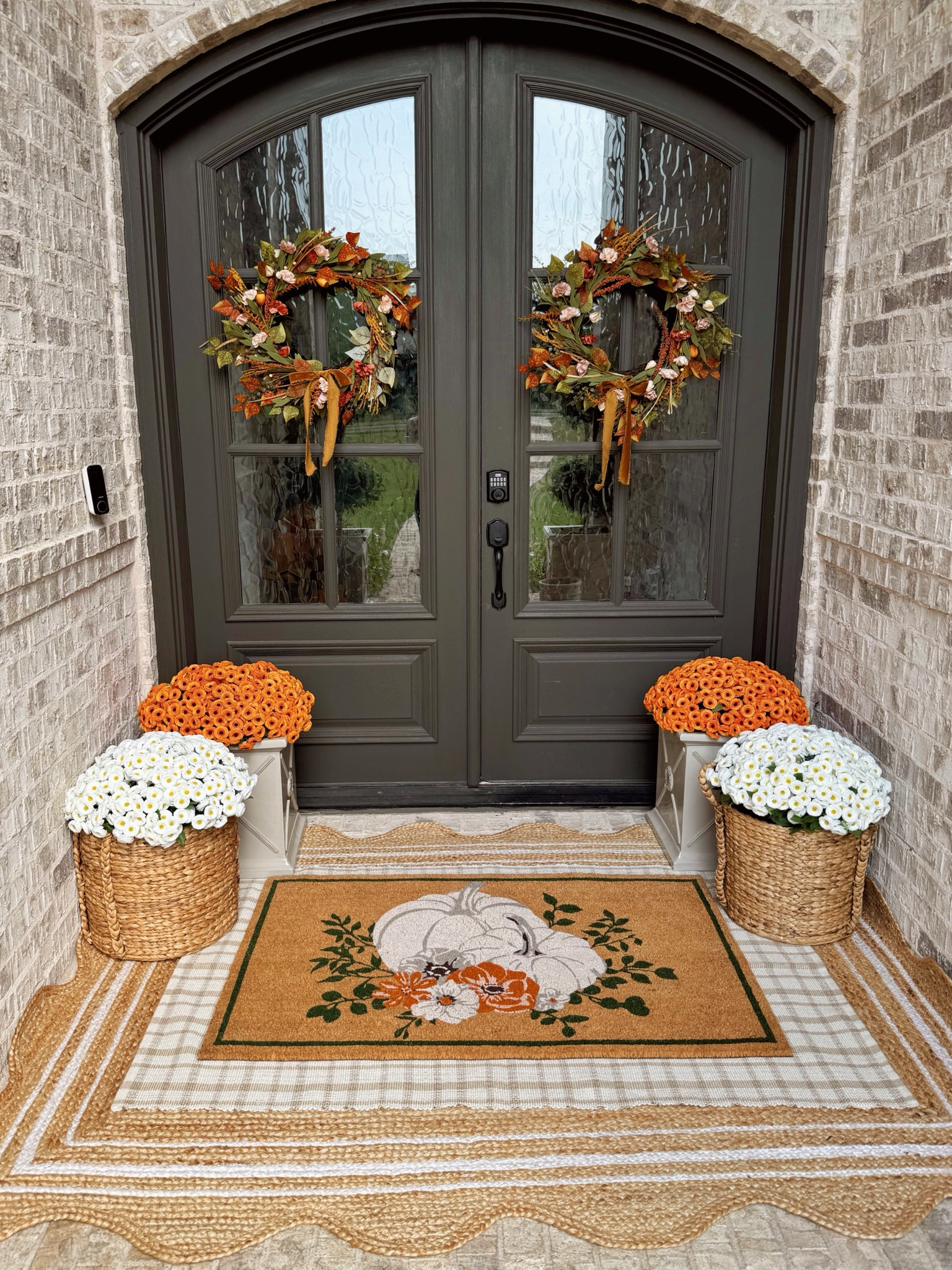 Our new fall doormats and layering rugs just launched and our scalloped jute rugs launch on Tuesday! *reminder, jute shouldn’t get wet so if you use outdoors make sure it’s under a covered area like our front porch. 

#LTKSeasonal #LTKFindsUnder50 #LTKHome