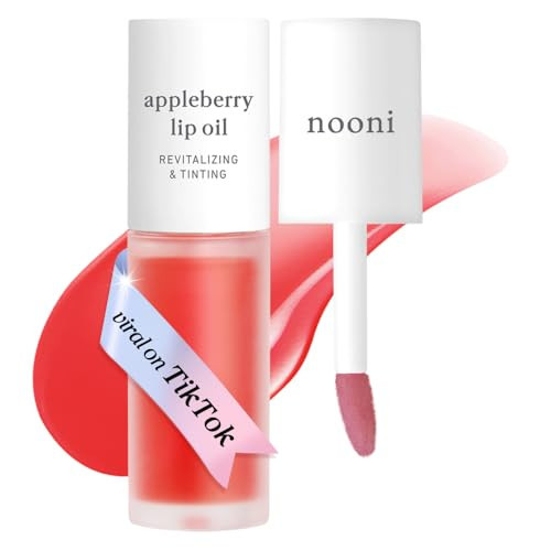 NOONI Korean Lip Oil - Appleberry | Long-Lasting, Moisturizing, Plumping, Revitalizing for Dry Lips, Waterproof, No Peel Off, Hydrating, Nourishing Crystal Clear, Stocking Stuffers, 0.12 FL Oz | Amazon (US)