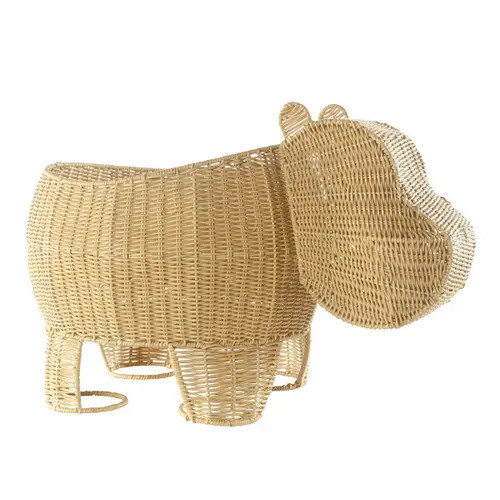 Kaplan Early Learning Company Hippo Washable Wicker Floor Basket in Brown at Nordstrom | Nordstrom
