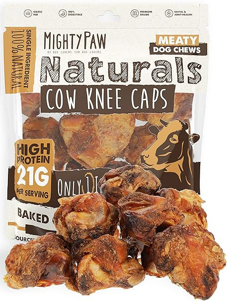 Mighty Paw Naturals Dog Bones - Cow Knee Caps & Knuckle Bones for Dogs (8 Pack) | 100% Natural Be... | Amazon (US)