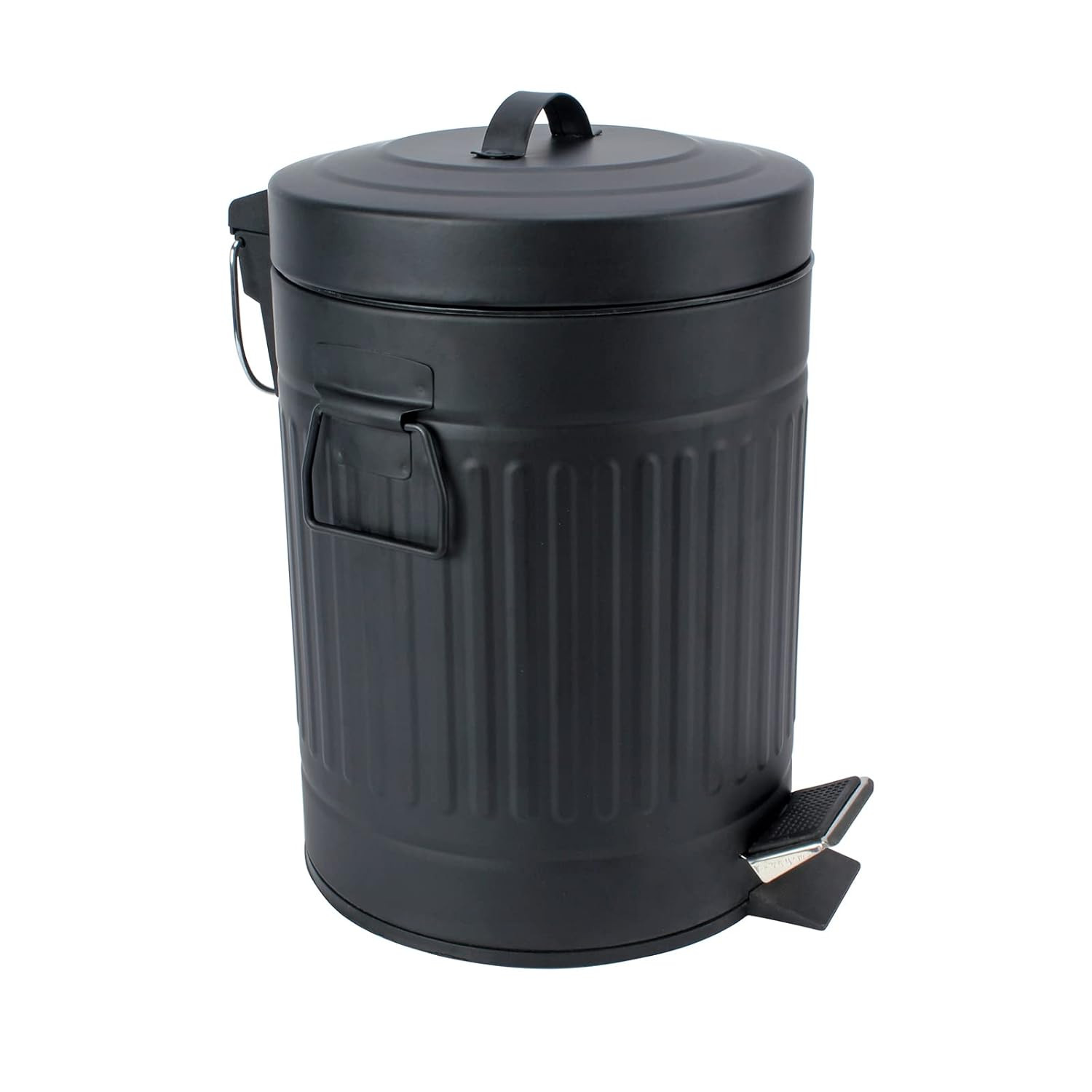 SIMPLEMADE Round Step Trash Can, Stainless Steel with Lid, Small Metal Wastebasket / Garbage Can ... | Amazon (US)