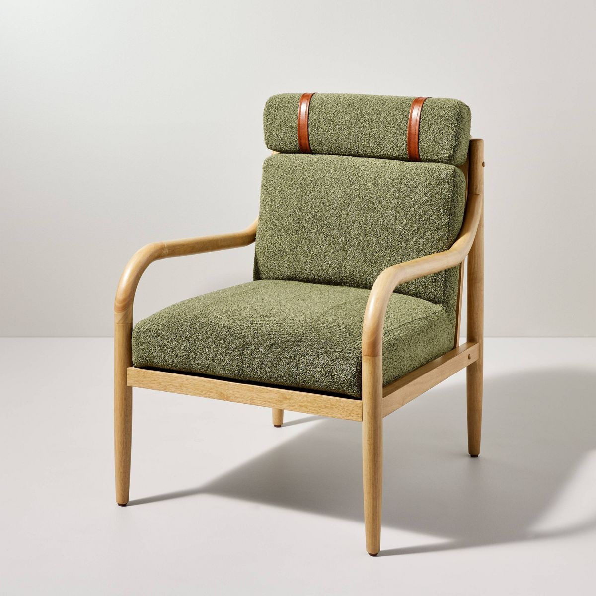 Boucle Upholstered Wood Arm Chair  - Hearth & Hand™ with Magnolia | Target