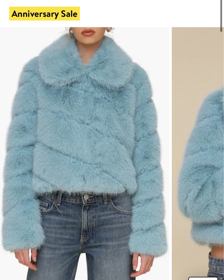 Nordstrom Anniversary Sale Top Picks! This comes in 3 other colors! 

Faux fur. Blue fur jacket. Sale. Cropped jacket. Luxe jacket. Winter jacket. Avec Les Filles. 

#LTKsalealert