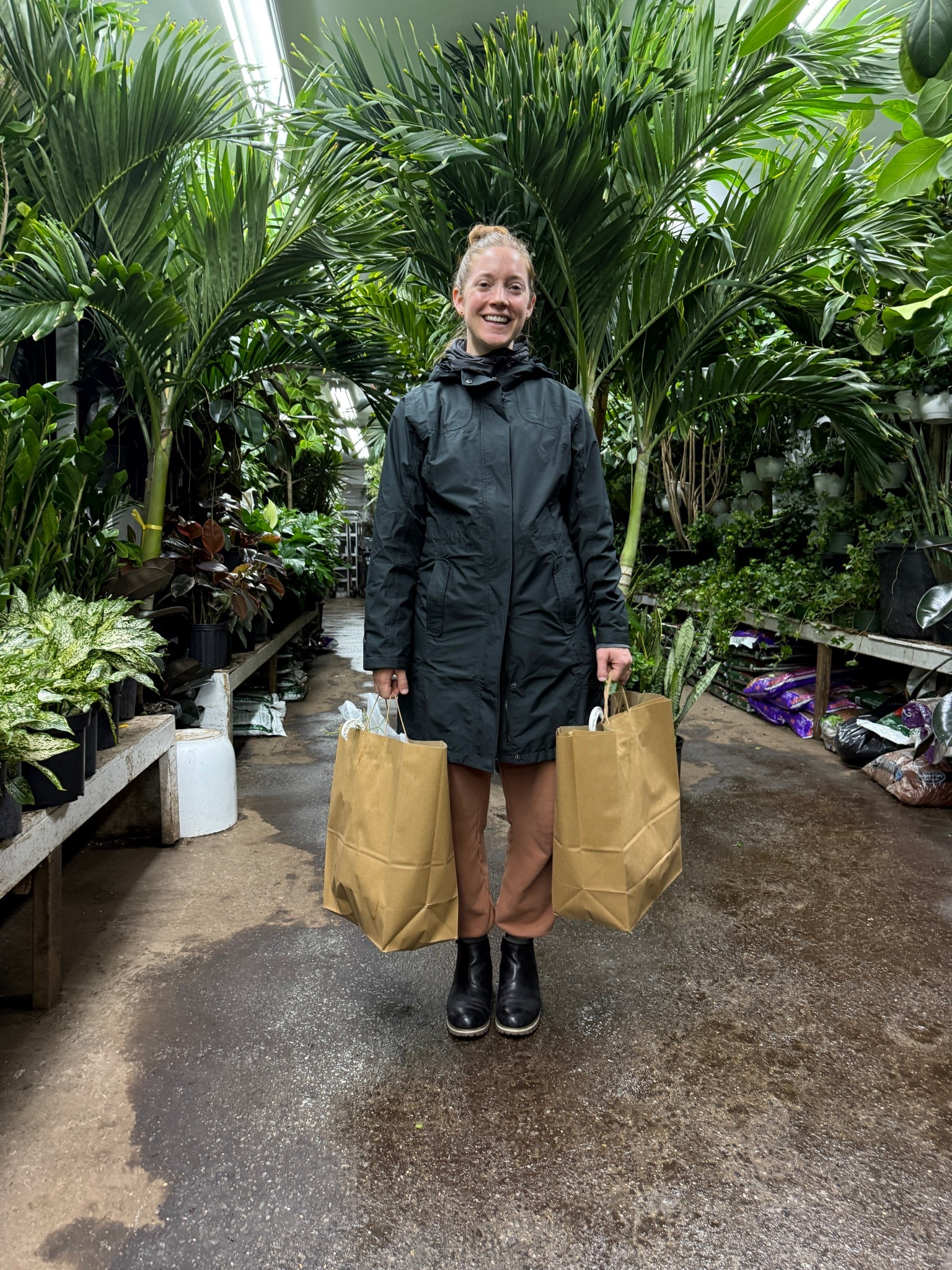 Rainy day essentials: good boots, comfy sweats, and a trusty coat