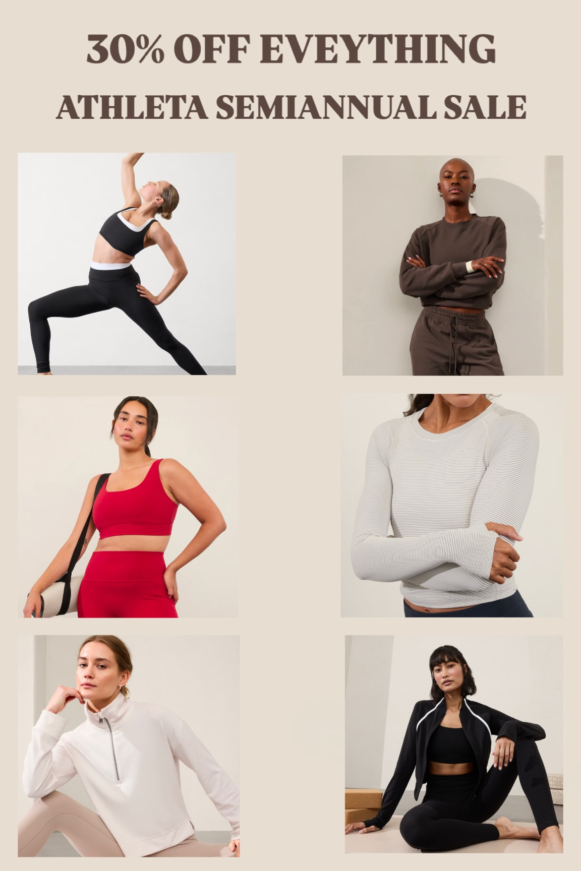 🚨30% OFF EVERYTHING SALE 🚨
+ up to 70% off sale
It’s that time of year for the Athleta Semiannual Sale! 

#LTKActive #LTKSaleAlert #LTKWorkwear