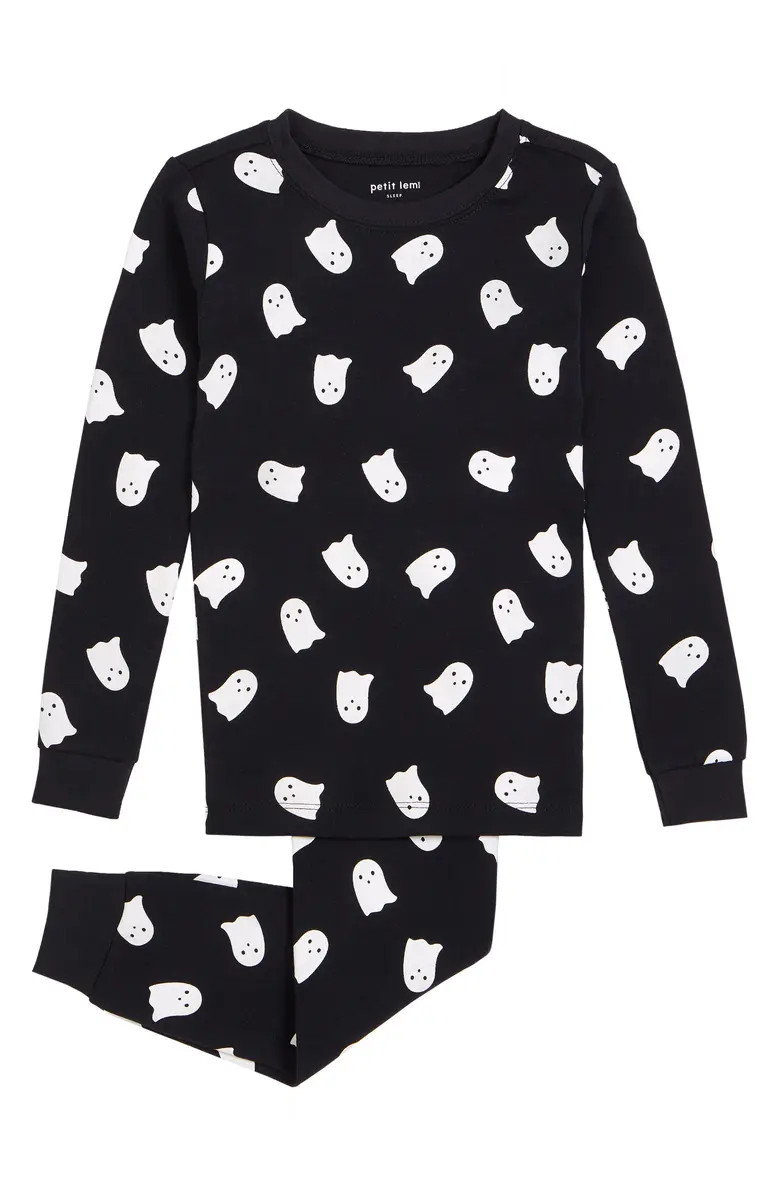 Ghost Glow in the Dark Fitted One-Piece Cotton Pajamas | Nordstrom