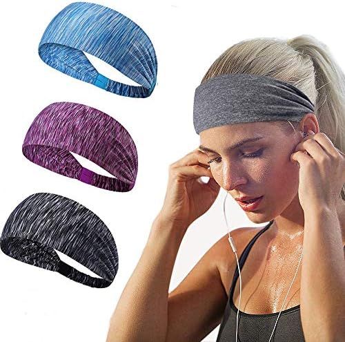 Joyfree Workout Headbands for Women Men Sweatband Yoga Sweat Bands Elastic Wide Headbands for Sports | Amazon (US)