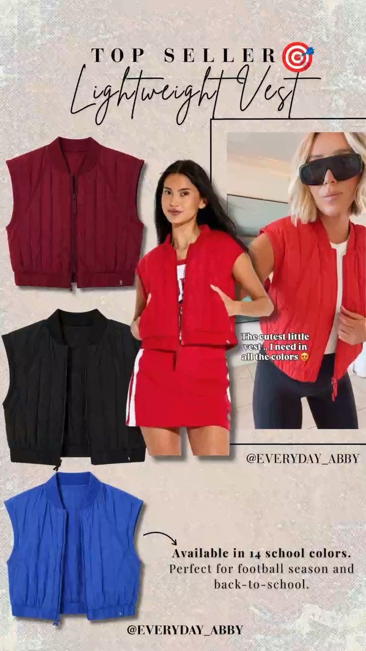 This vest is so good and it comes in 14 colors that are perfect for back-to-school ❤️‍🔥❤️‍🔥

#LTKdayinmylife #LTKootd #LTKmomlife