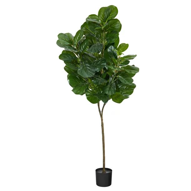 Nearly Natural 6' Fiddle Leaf Fig Artificial Tree - Walmart.com | Walmart (US)