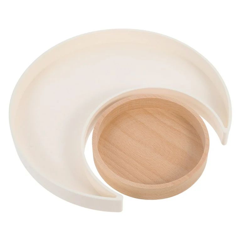 Tray Wooden Jewelry Plate Boho Decor Makeup Palette Crystal Essential Oil Vanity Table - Walmart.... | Walmart (US)