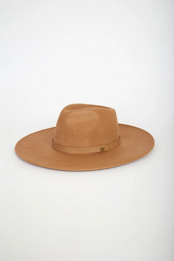 Going Anywhere Tan Wool Fedora Hat | Lulus (US)