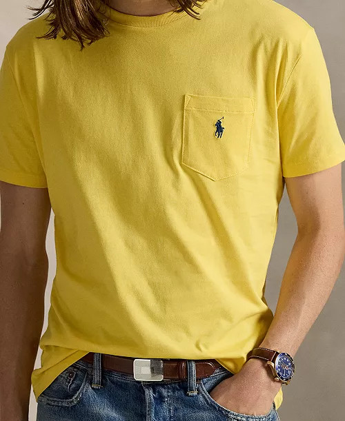 Polo Ralph Lauren Men's Classic Fit Crew Neck Pocket T-Shirt - Macy's | Macy's