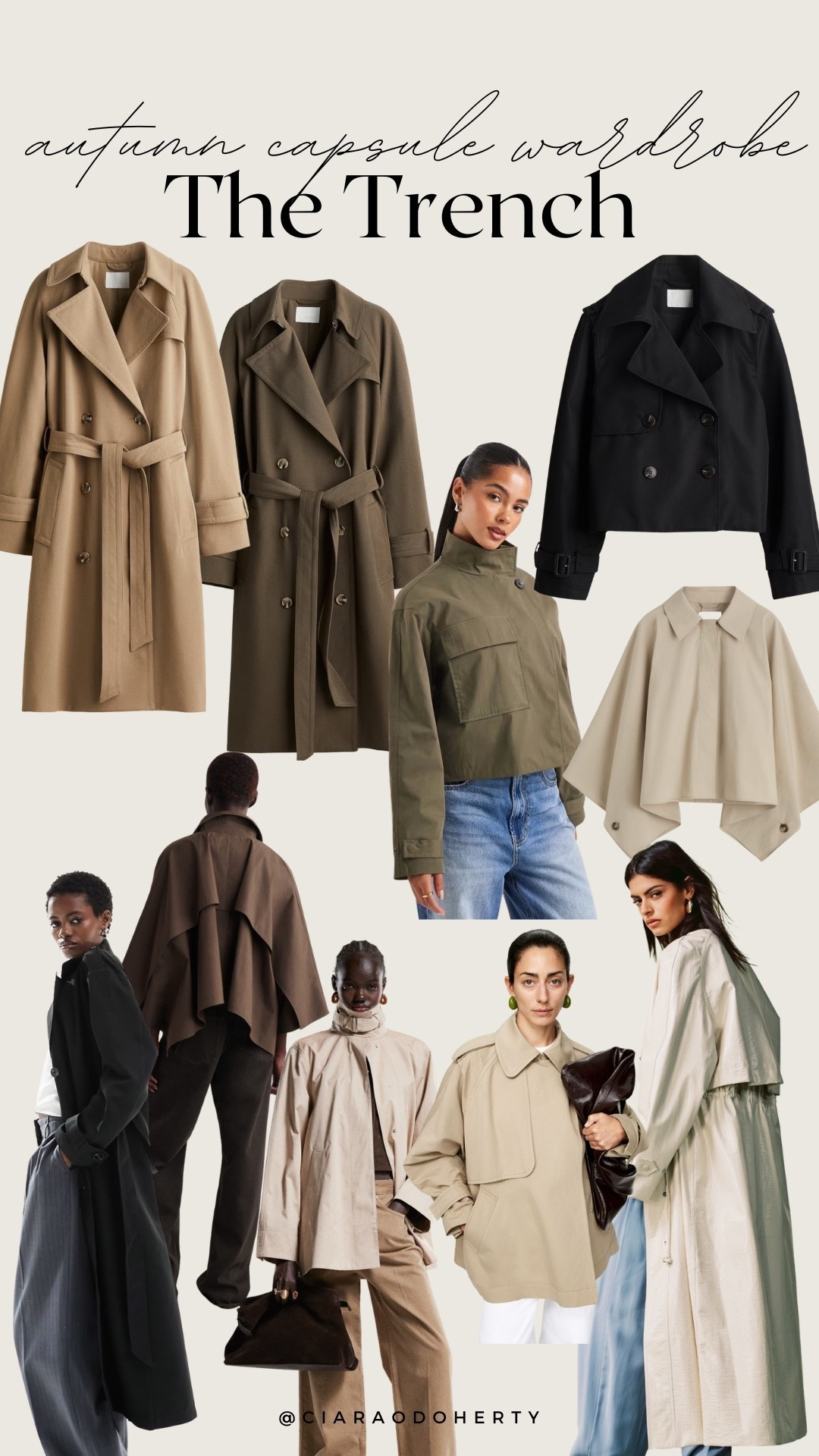 Autumn Capsule Wardrobe: The Trench
Cropped trench, full trench, cape trench, long line trench 

#LTKeurope #LTKautumn #LTKireland