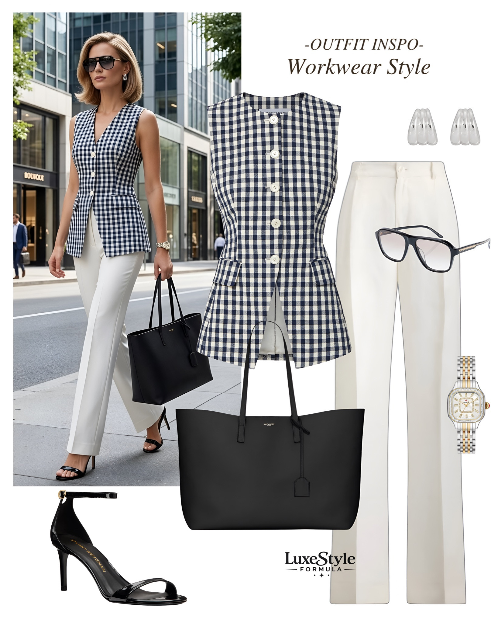 Your work wardrobe deserves better than boring 🤍 

workwear style, summer workwear, office outfit ideas, business casual outfits, smart casual women, chic office style, elegant work outfits, corporate fashion, tailored vest outfit, white trouser outfit, gingham outfit ideas, office chic fashion, minimalist work wardrobe, professional summer outfits, capsule work wardrobe, quiet luxury style, polished office look, women workwear inspiration, classic office fashion, sophisticated everyday style

#SummerWorkwearStyle #BusinessCasualWomen #OfficeStyleInspiration #ElegantWorkwear #WorkOutfitsInspo 

#LTKootd #LTKWorkwear #LTKSeasonal