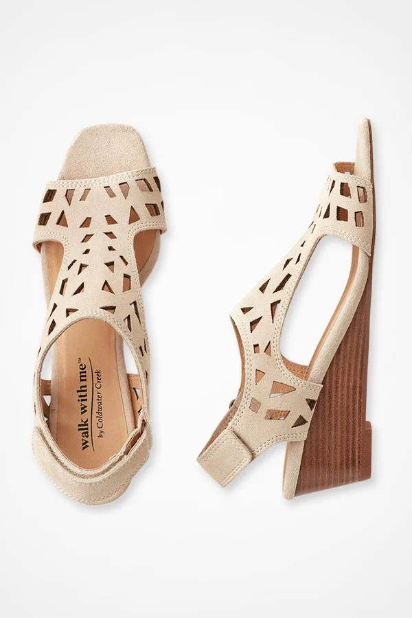 Gayle Suede Wedges by Walk With Me™ | Coldwater Creek