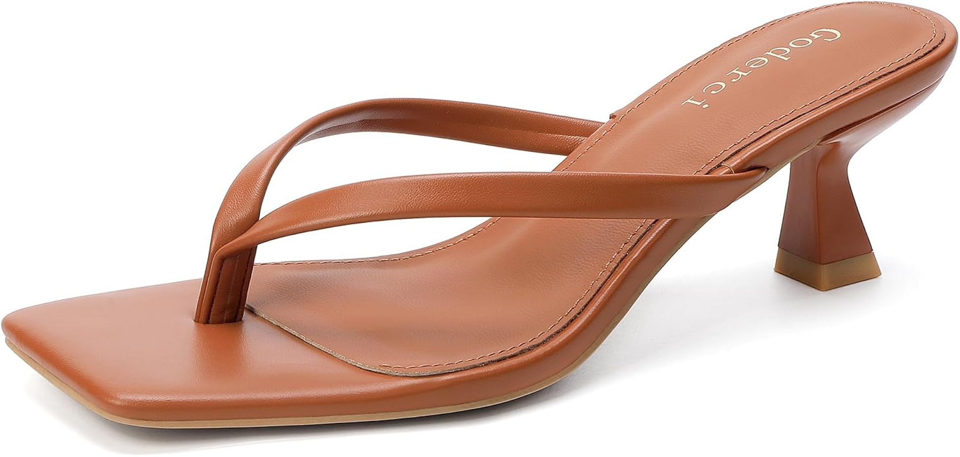 Goderci Kitten Flip Flop Thong Low Heels for Women | Amazon (US)