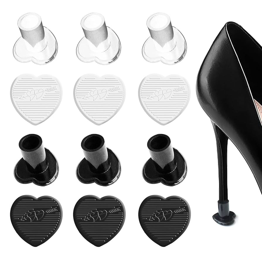 High Heel Cap Protectors & Heel Repair Caps Covers (6 Pairs Heart Type) for High Heel Shoes Women... | Amazon (US)