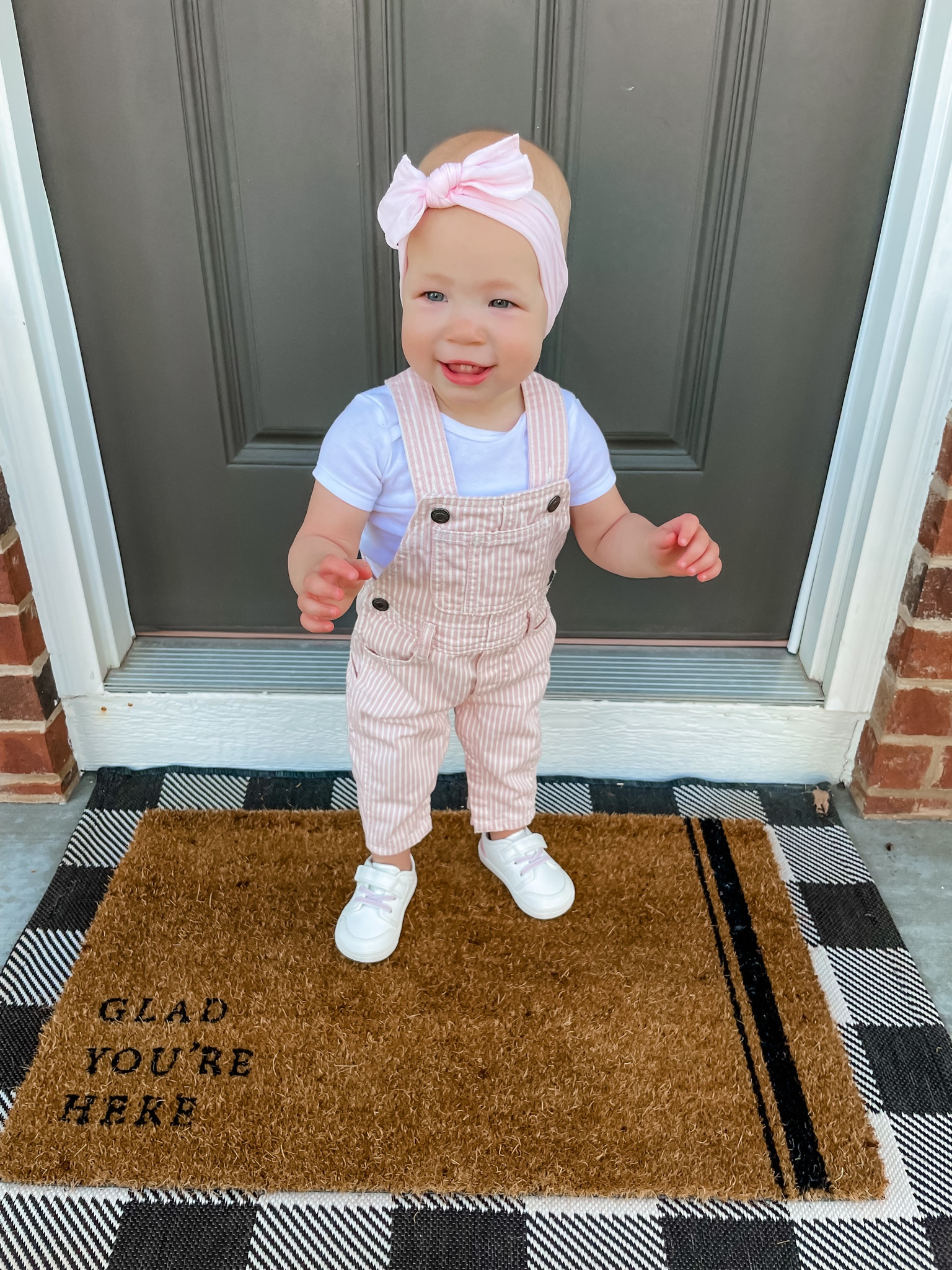 Cutie in her overalls from old navy on our Target welcome mats

#LTKhome #LTKbaby #LTKunder50