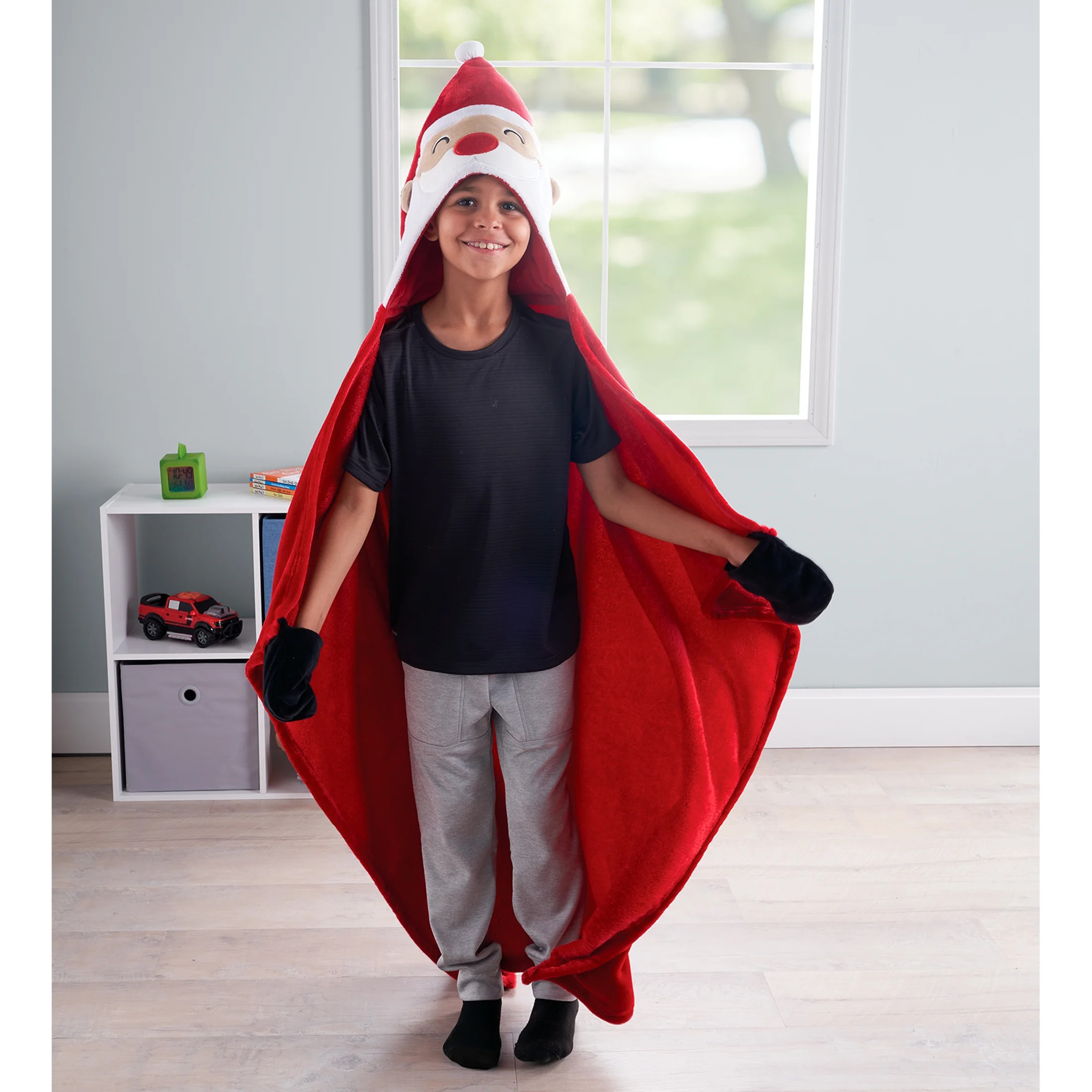 Your Zone Kids Red Santa Glow in the Dark Hooded Throw, 40" x 50" | Walmart (US)