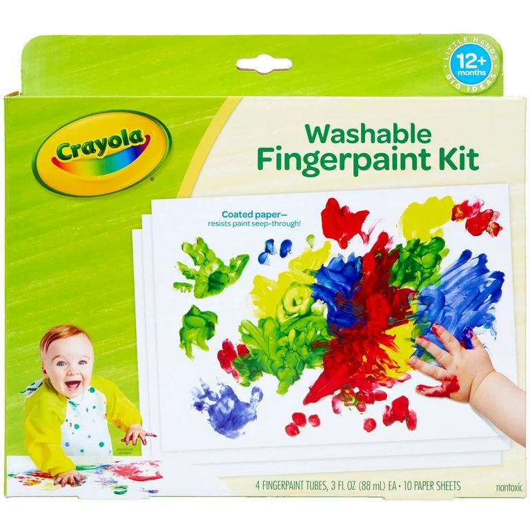 Crayola My First Fingerpaint Kit, Stocking Stuffers for Toddlers, Washable Paint, 14 Pcs, Beginne... | Walmart (US)