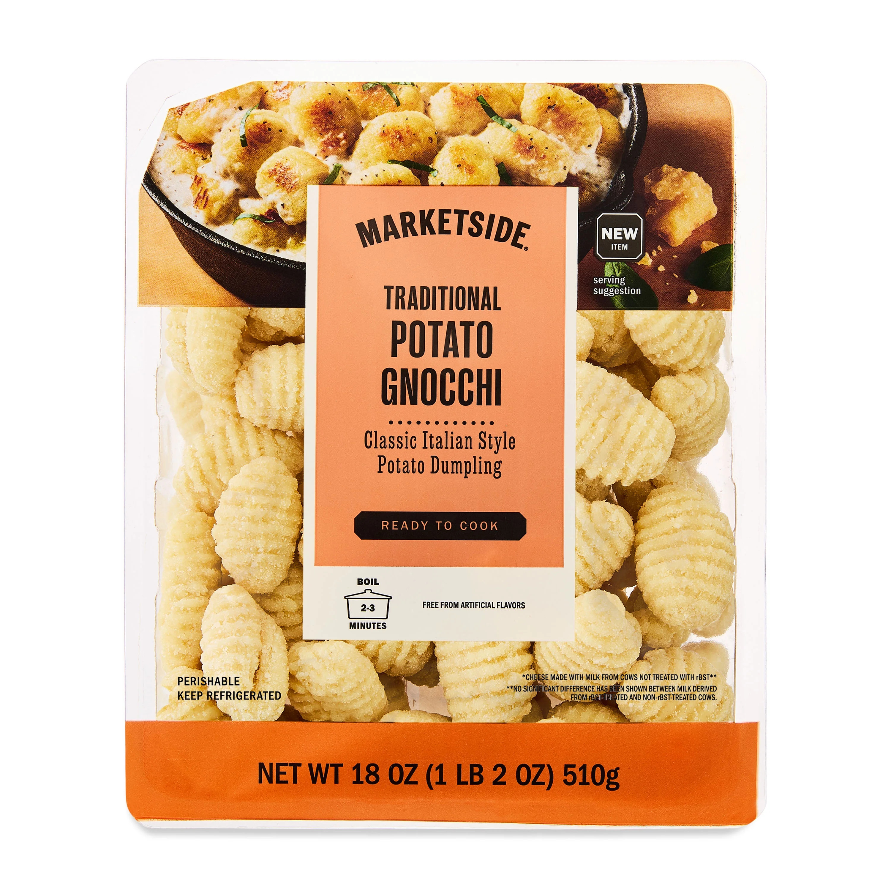 Marketside Traditional Potato Gnocchi, Non-Allergenic, No Artificial Ingredients, 18 oz Tray | Walmart (US)