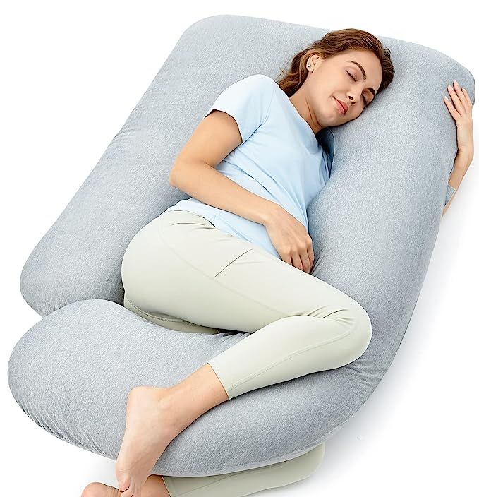 Momcozy Pregnancy Pillows with Cooling Cover, U-Shaped Full Body Maternity Pillow for Side Sleepe... | Amazon (US)