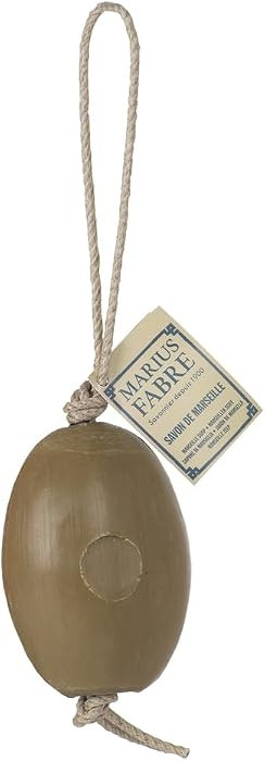 Marius Fabre Olive Oil Marseille Soap Bar with Rope 290g | Hanging Shower Olive Oil Soap Natural | Amazon (US)