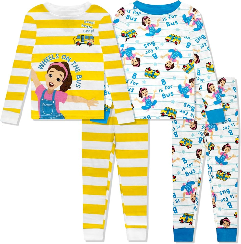 Ms. Rachel 4 Piece Pajama Set \u2013 Toddler Girls Boys PJs, Long Sleeve & Pants \u2013 Snug Fit ... | Amazon (US)