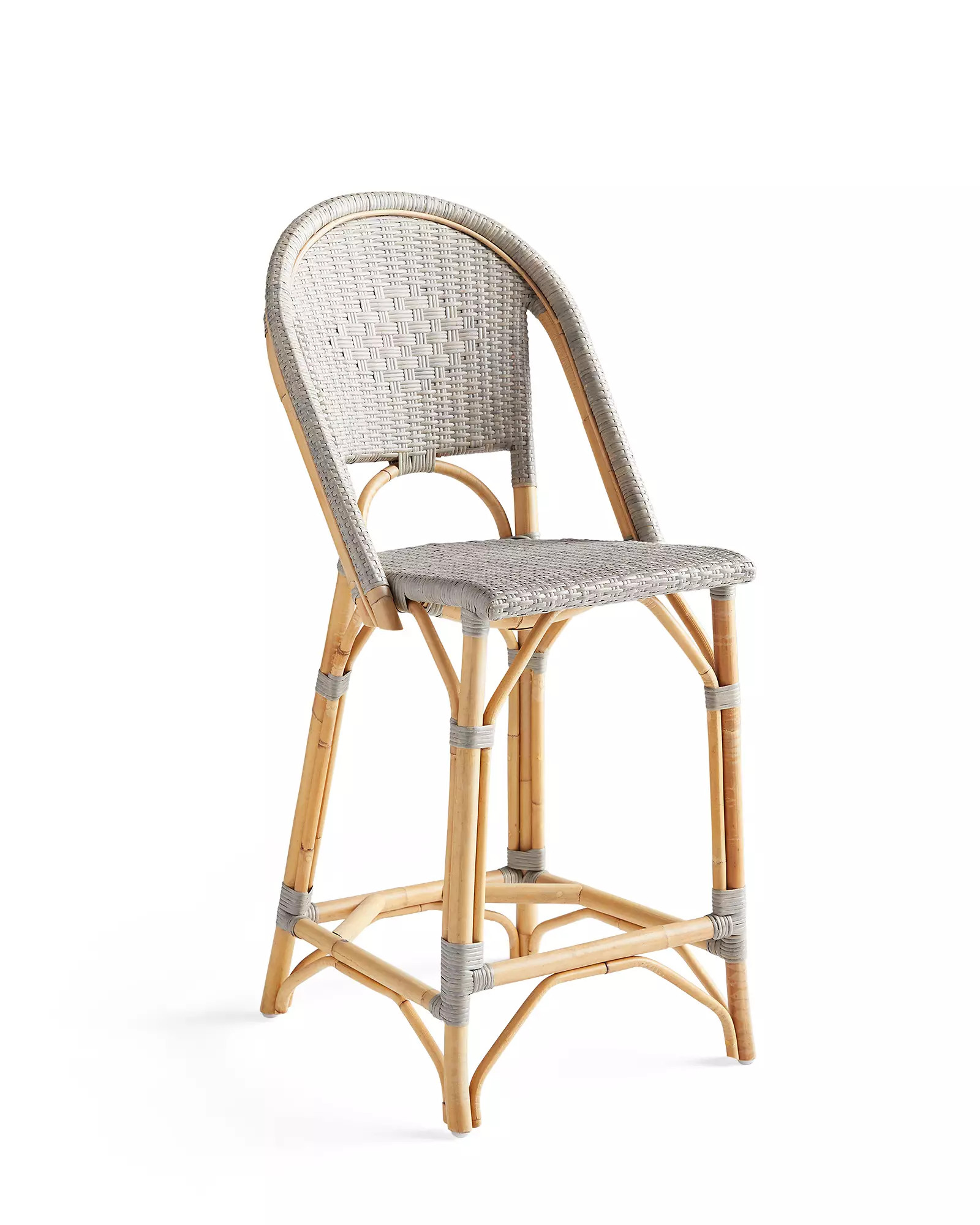 Sunwashed Riviera Rattan Counter Stool | Serena and Lily