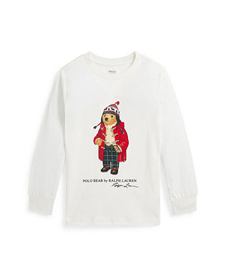 Polo Ralph Lauren Toddler and Little Boys Polo Bear Cotton Long Sleeve Tee - Macy's | Macy's