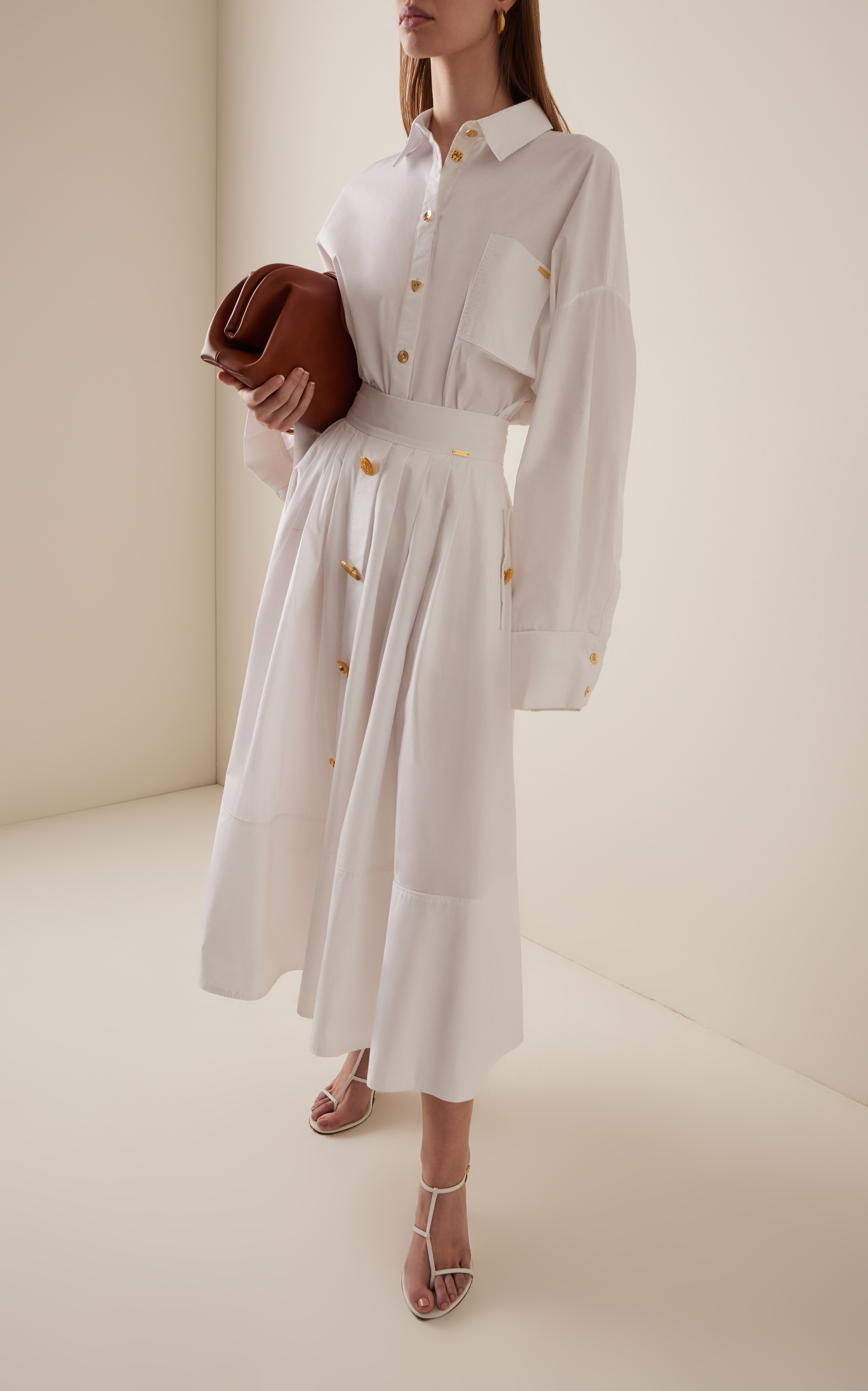 Exclusive Joe Buttoned Cotton Midi Skirt | Moda Operandi (Global)