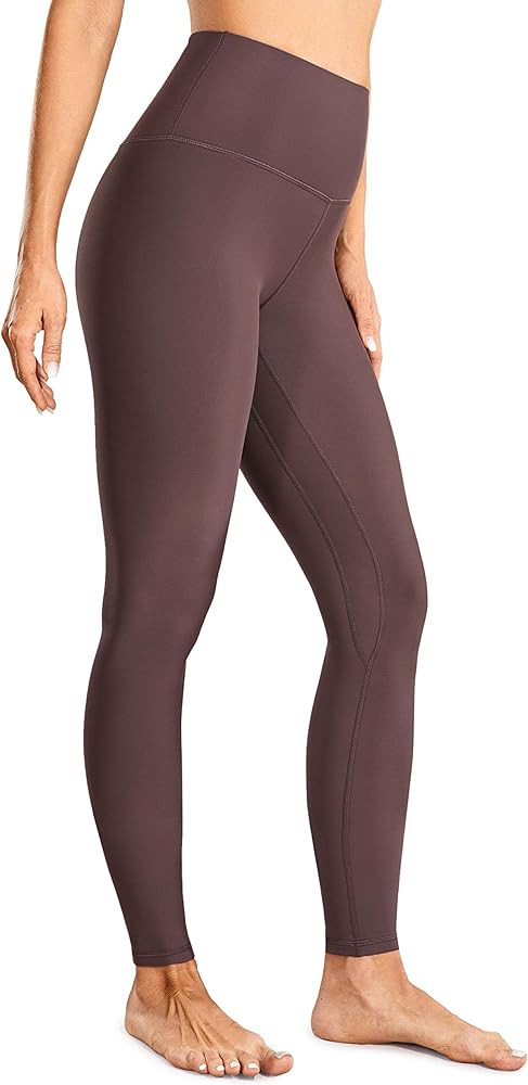 CRZ YOGA Women's Thermal Fleece Lined Yoga Leggings 28 Inches - Winter Warm Full Length Workout Pant | Amazon (US)
