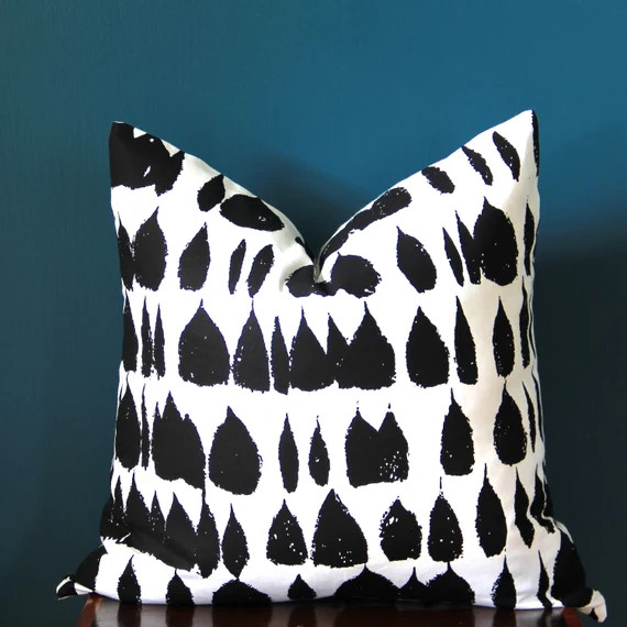 Read the full title
    Queen of Spain Pillow Cover - Black and White Pillow Cover - Schumacher P... | Etsy (US)