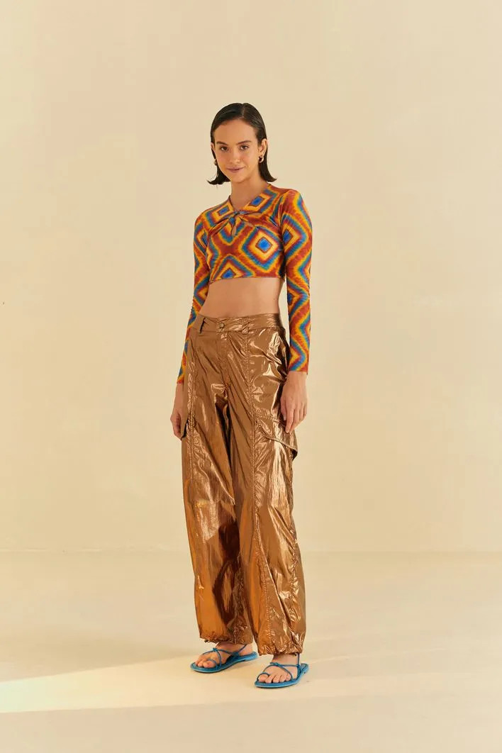 Cropped Manga Longa Tie Dye Riscadinho | Farm Rio (BR)