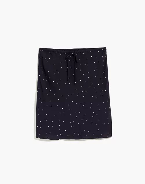 Drawstring Mini Slip Skirt in Night Stars | Madewell