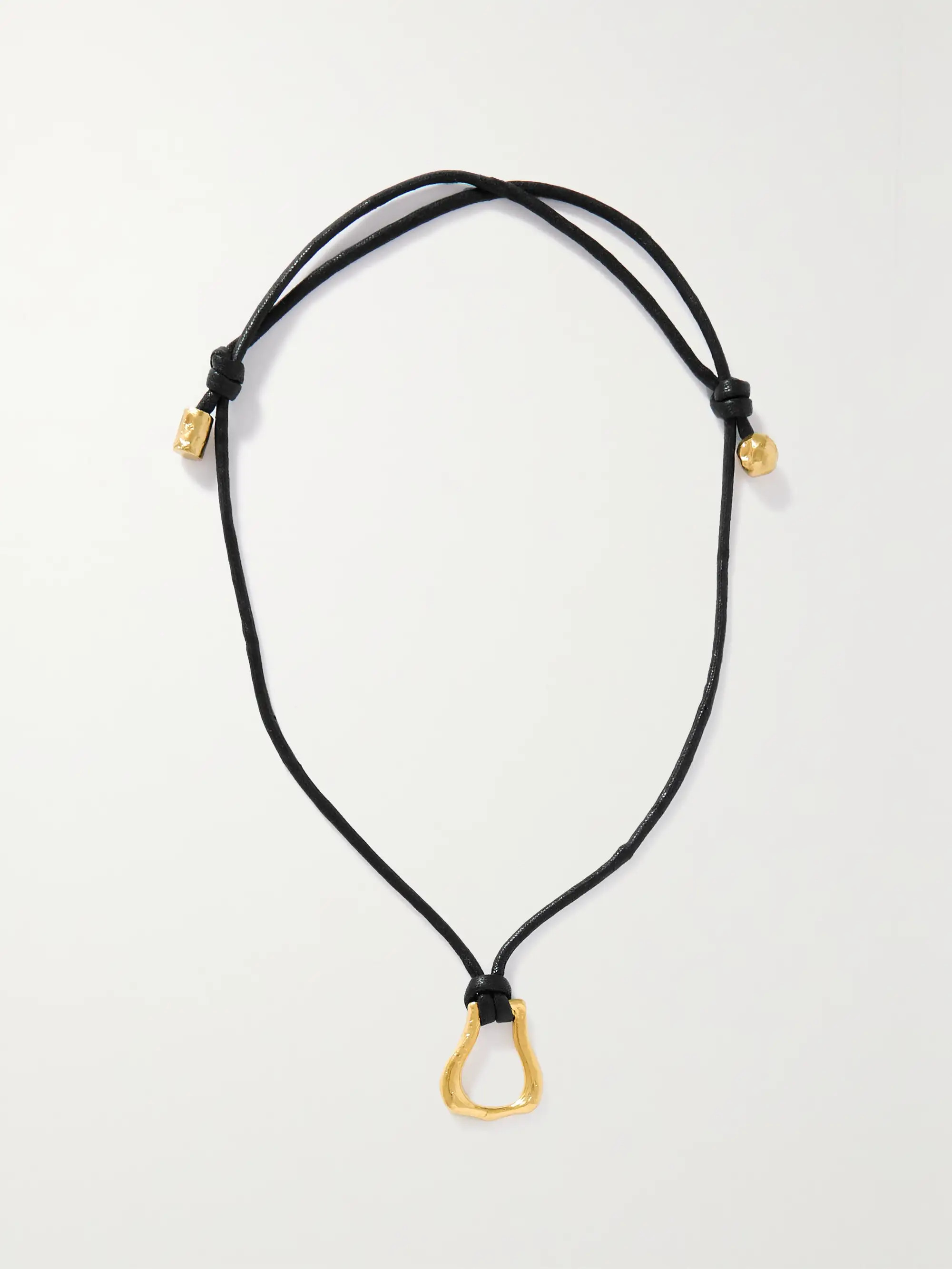 + NET SUSTAIN The Mini Link of Wanderlust gold-plated cord necklace | NET-A-PORTER (UK & EU)