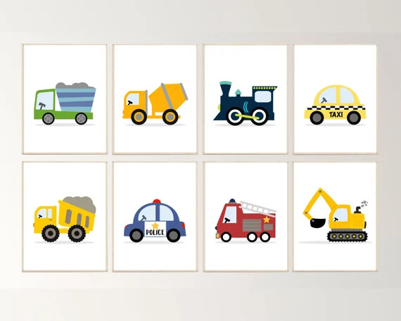 Transportation Wall Art  Baby Boy Room Decor  Boy Wall | Etsy | Etsy (US)
