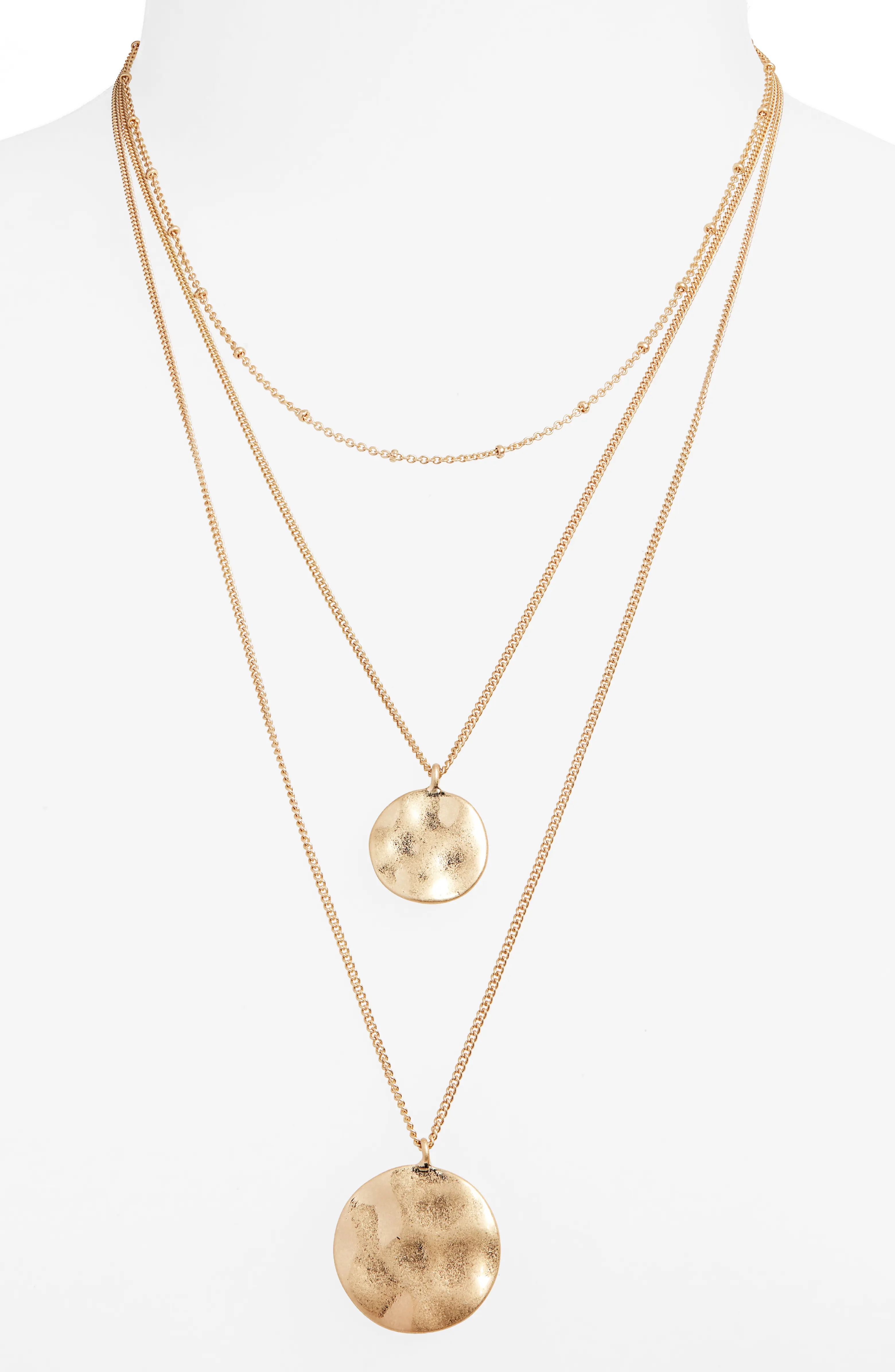 Layered Double Disc Necklace | Nordstrom