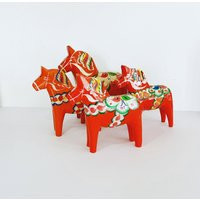 Vintage Hand-Carved Dala Horse 1950S Swedish Folk Art | Etsy (US)