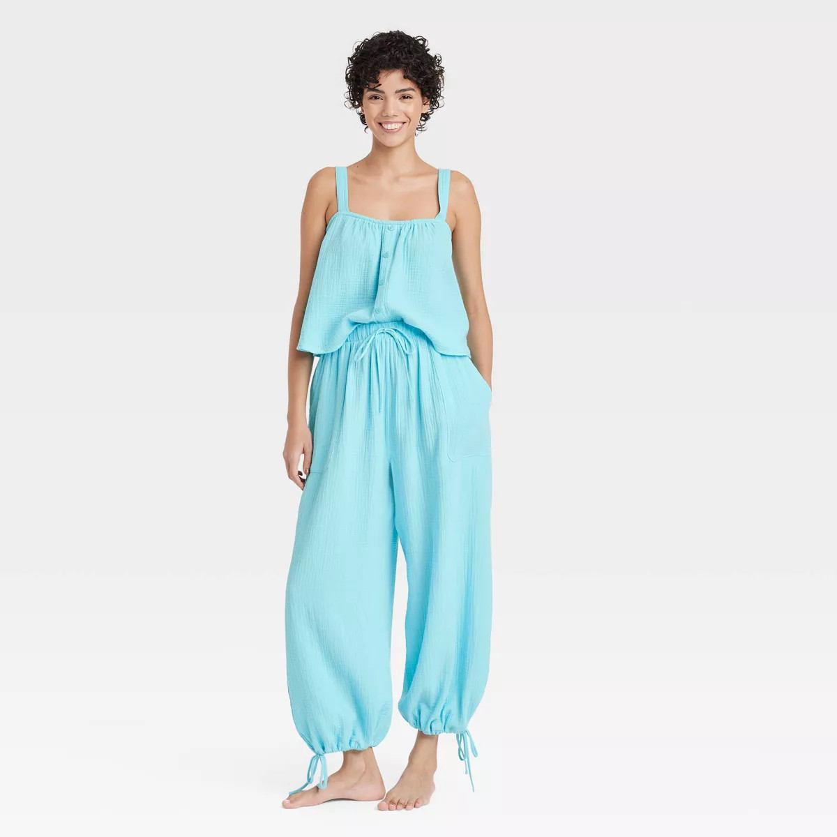 Women's Cotton Gauze Jogger Pajama Pants - Colsie™ | Target