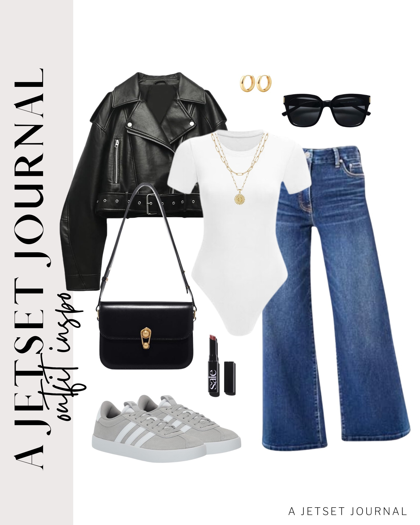 Rock a stylish look with a faux leather jacket, wide-leg jeans, a short sleeve bodysuit, and sneakers!
winter outfit, casual style, amazon fashion, faux leather jacket, wide-leg jeans, short sleeve bodysuit, casual chic, street style, trendy outfit, everyday fashion, laid-back look, comfortable style, sneaker fashion

#LTKU #LTKSeasonal #LTKStyleTip