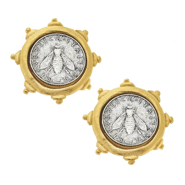 Florence Bee Coin Studs | Susan Shaw