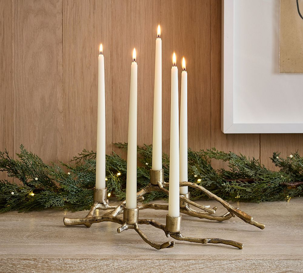Gold Branch Candle Holder Centerpiece | Pottery Barn (US)