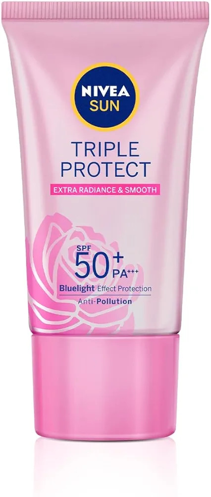 NIVEA SUN Protetor Solar Facial Tripla Proteção Loção Pele Radiante FPS50 40ml | Amazon (BR)