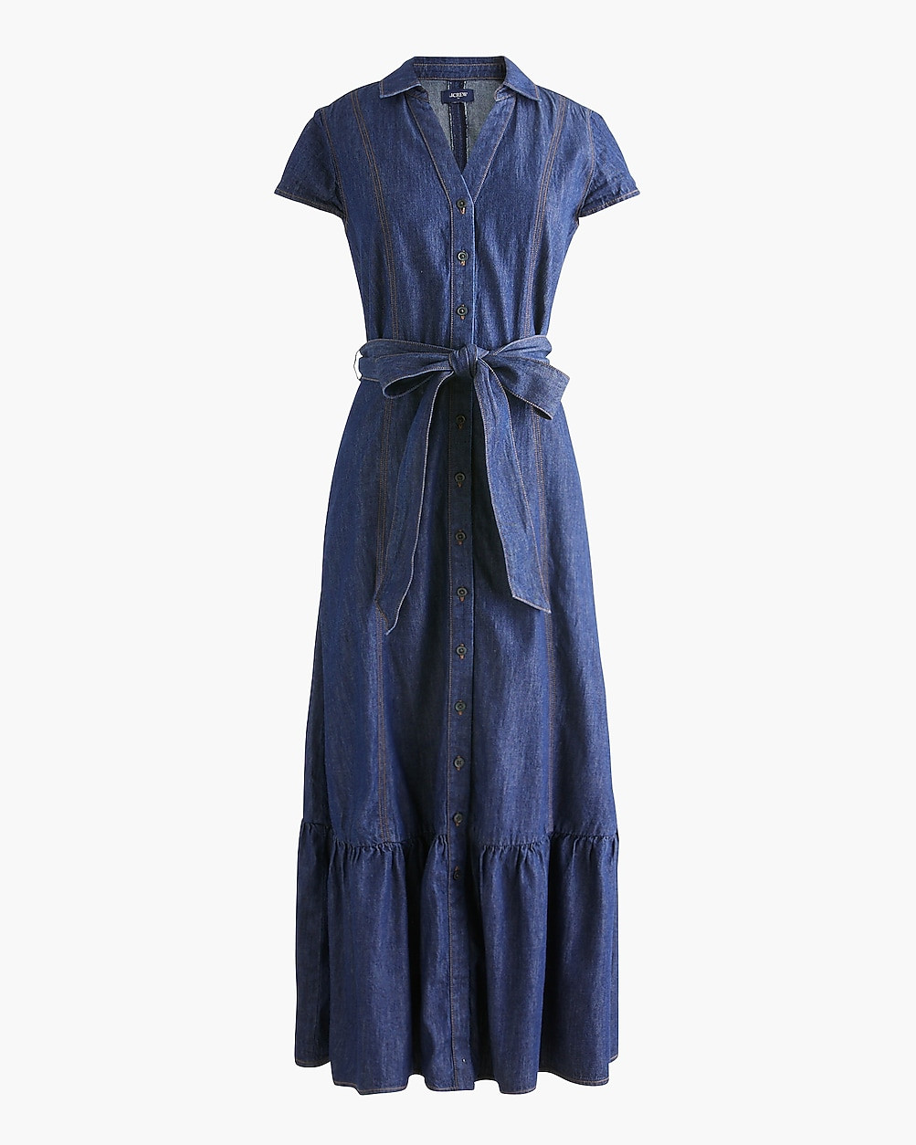 Chambray tie-waist shirt-dress | J.Crew Factory