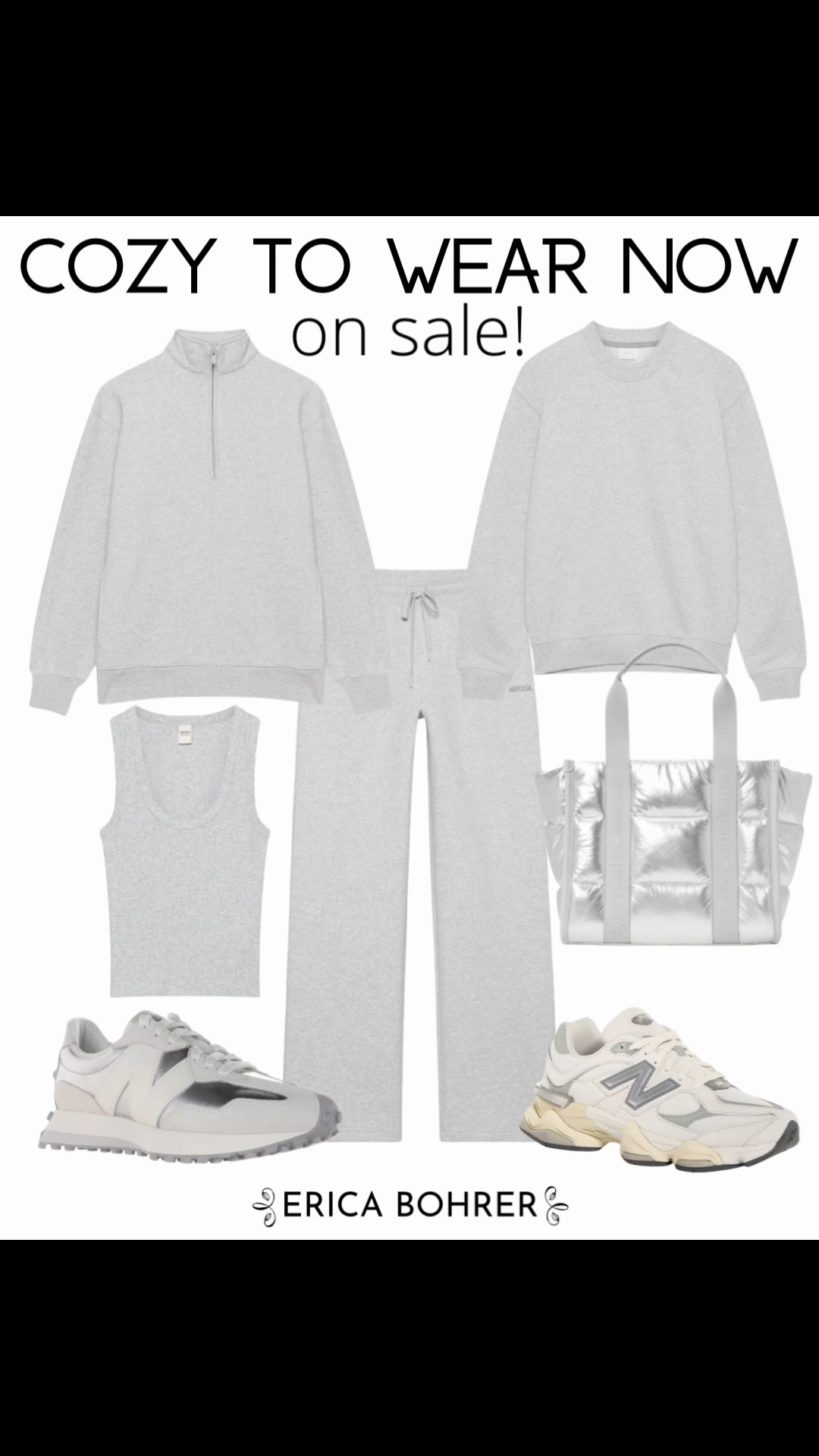 Aritzia is having a sale.  Their sweatpants and sweatshirts are amazing quality and true to size.  I also linked some sliver and gray sneakers on sale and a sliver Kate Spade sporty puff bag.  I am ordering the whole outfit for myself!  Great travel outfit!

#LTKmomlife #LTKTravel #LTKSaleAlert